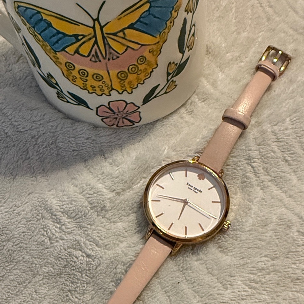 SALE 🎉Kate Spade Blush Leather Strap Watch